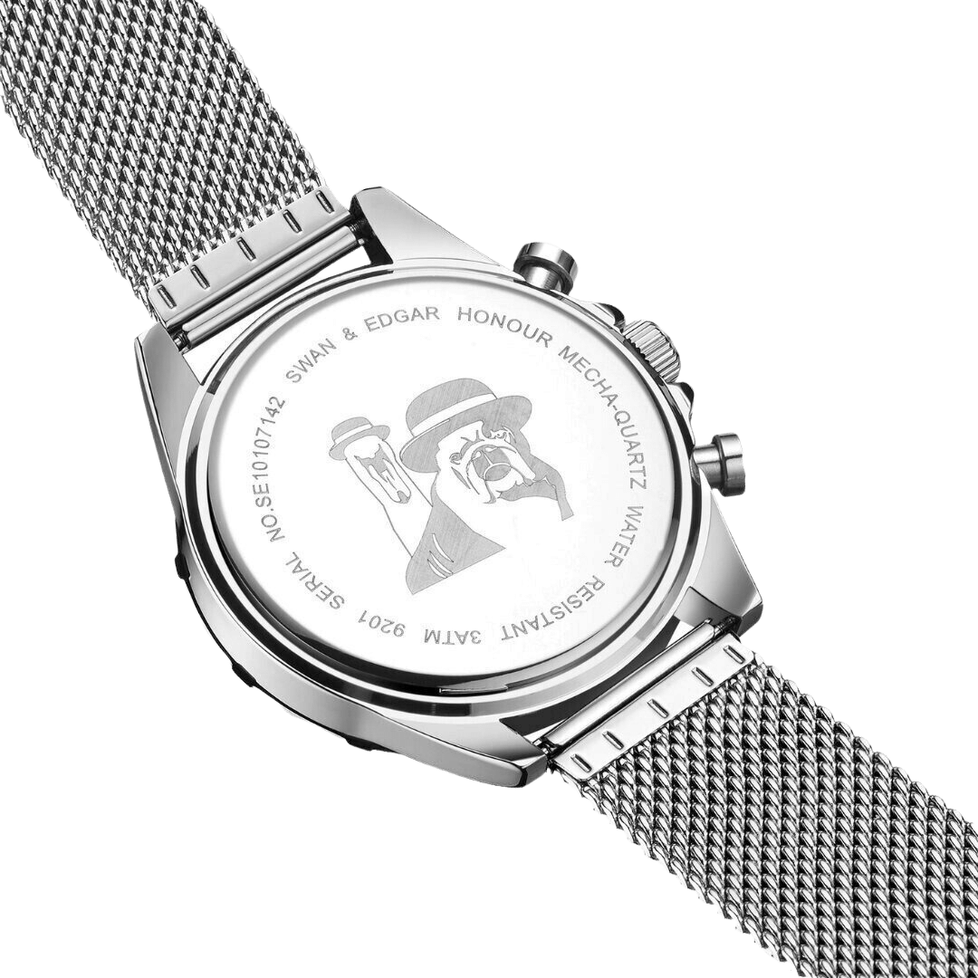 Honour Mechanical Quartz Chronograph- Silver Navy
