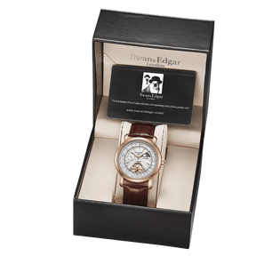 Limited Edition Swan & Edgar Hand Assembled Moonface Automatic Rose & White Mens Watch