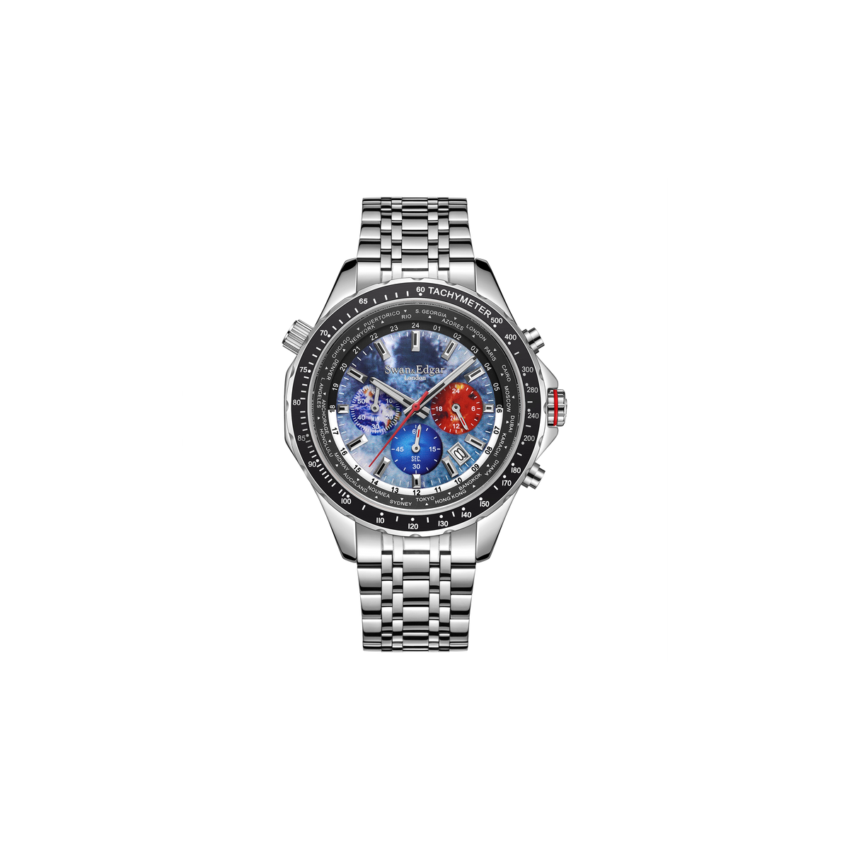Watches Only, World Timer Mechanical Quartz Grey
