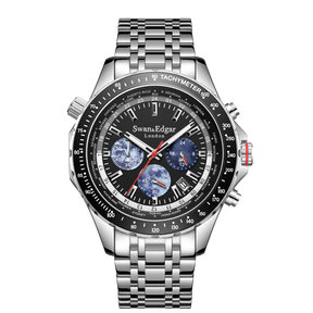 Photo, , World Timer Mechanical Quartz Hybrid- Steel Matt Black