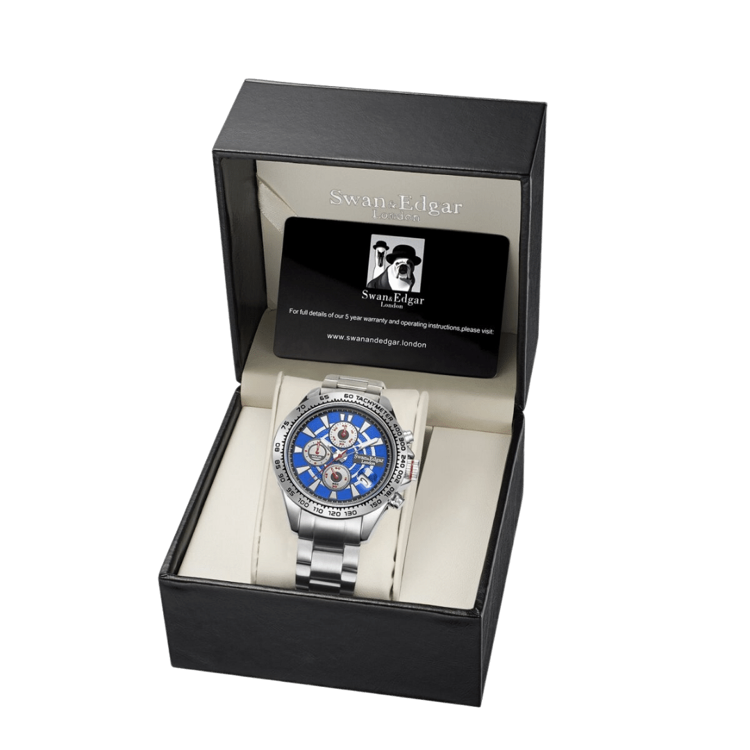 Photo, , Speed Target Mechanical Quartz- Silver Blue
