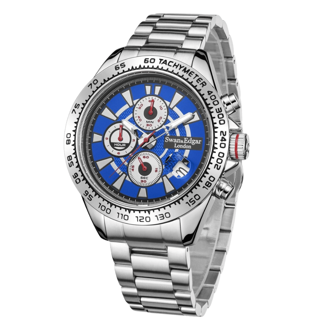 Photo, , Speed Target Mechanical Quartz- Silver Blue